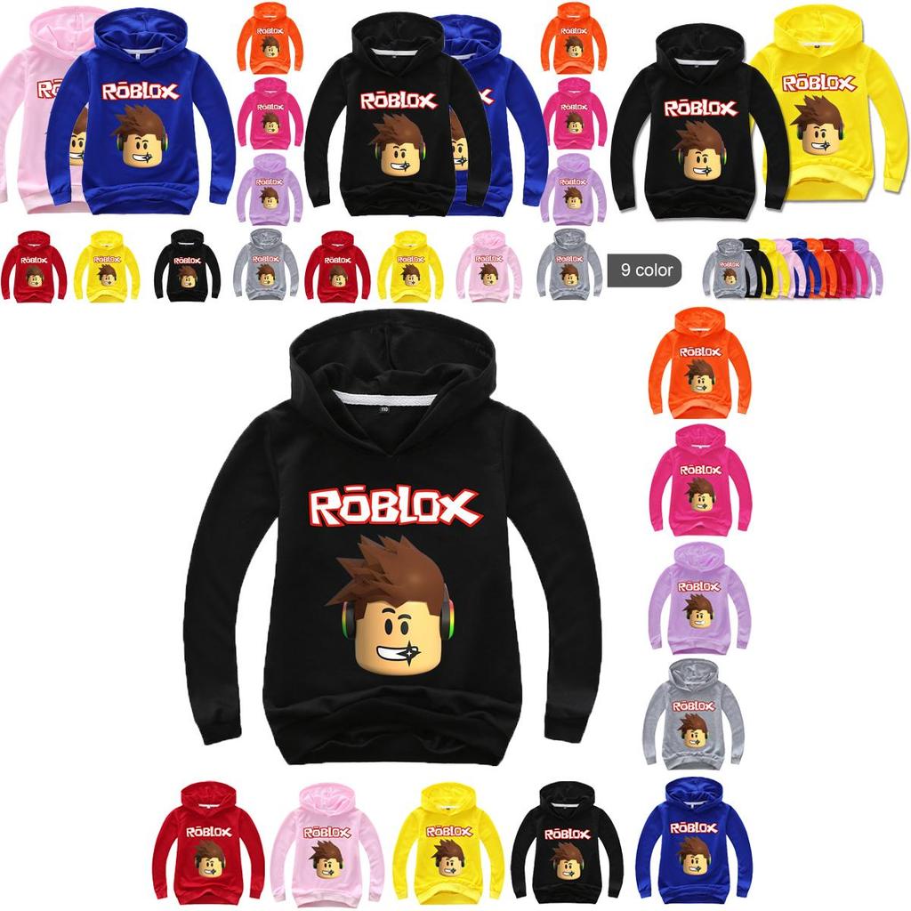 Roblox Cartoon Childrens Print Hoodie Sweater Long Sleeve Fashion Tops Pullover