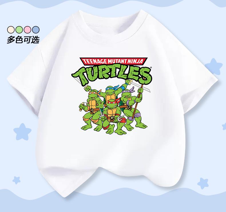 Nickelodeon Nick Ninja Turtles Cotton ShortSleeved TShirt SpringSummer New Design HalfSleeved Movie Game Boys Top