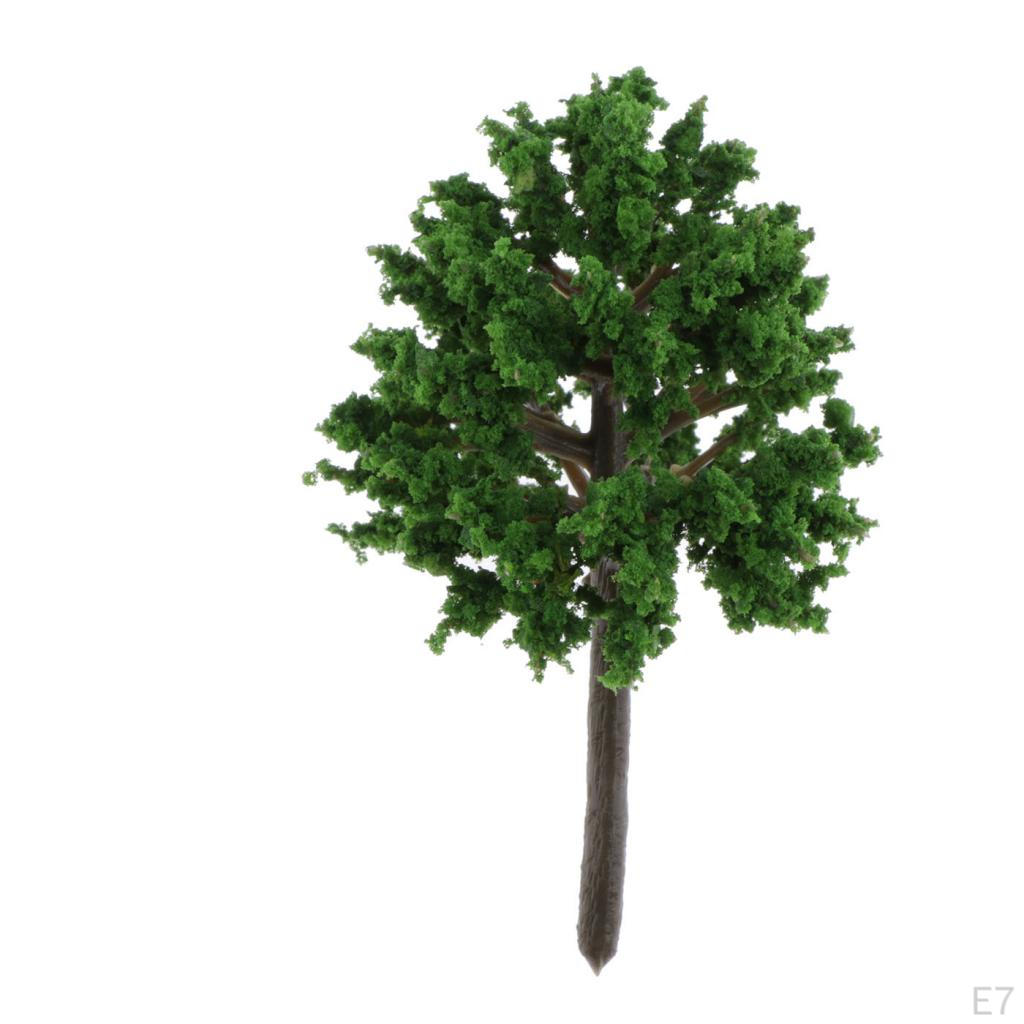 10 Pieces Model Trees Mini Scenery Landscape Architecture Train Railroad