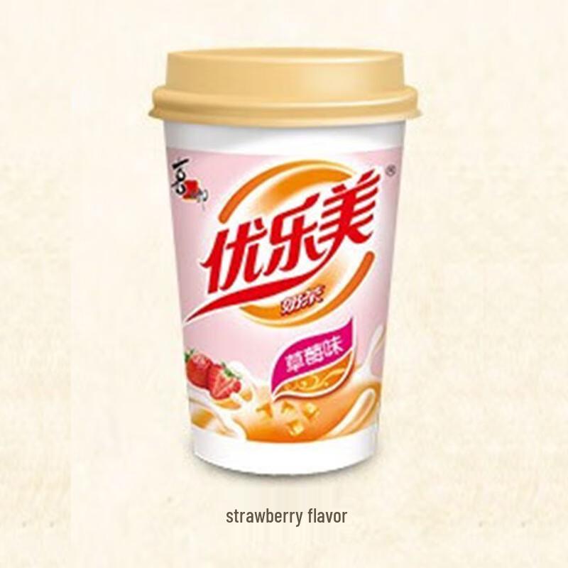 Youlemei Strawberry Instant Milk Tea 12 x 80g Cups
