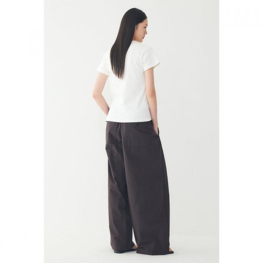 STUDIO TOMBOY BuTTon DeTail Ribbed ShorT Sleeve T shirT 9106222205ar