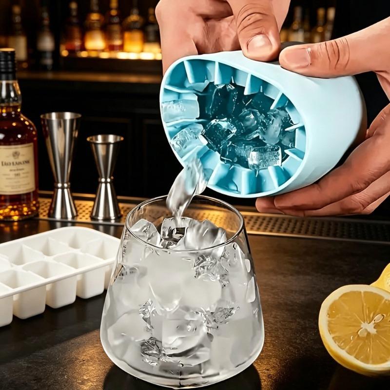 Silicone Ice Cube Mold Round Ice Bucket Summer Homemade DIY Refrigerator Freeze Ice Maker Creative Ice Cube Mold Barware Tools