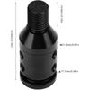 Knobs Shift Knob Adapter Kit, Universal Aluminum Non Threaded Shift Knob Adapter for 12x1.25