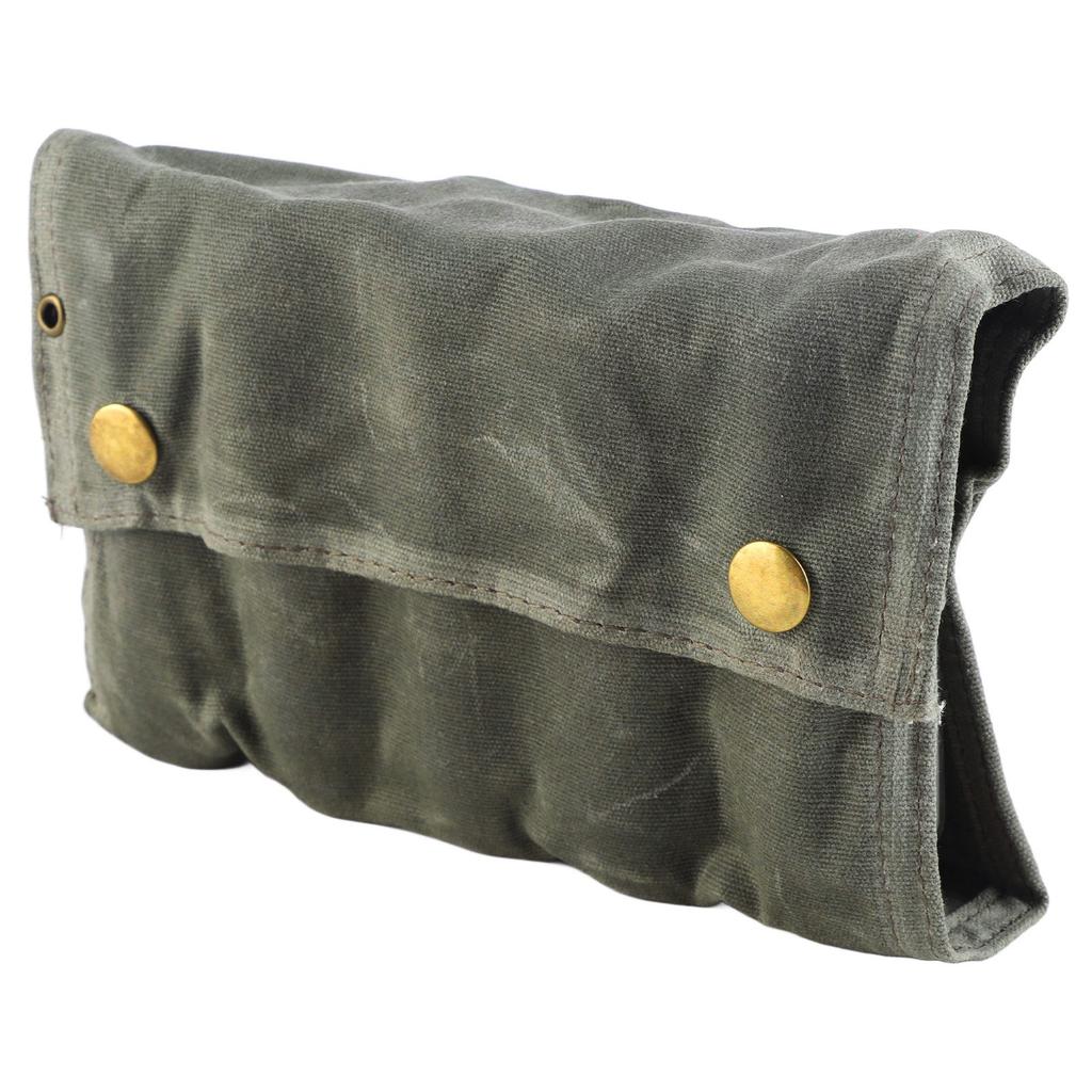 Tragbare Gewürztasche Mehrzweck-Leinwand-Gewürzlagerbeutel mit 9 Gewürzgläsern für Outdoor-Camping-Reisen OD-Grün