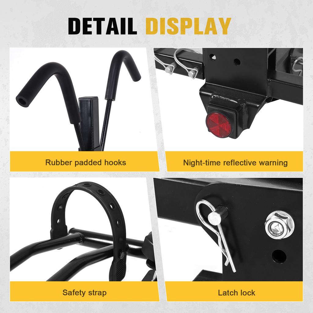 Adjustable Road Bike Storage Bracket Universal Anti Tilt Auto Trailer Bicycle Holder Rust Proof for SUVs Cars Trucks Vans