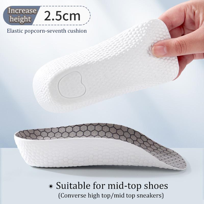1pair Height Increasing Insoles Highly Elastic, Comfortable,Non-Slip,Men Women Shoes Flat Feet Arch Support Orthopedic Insoles