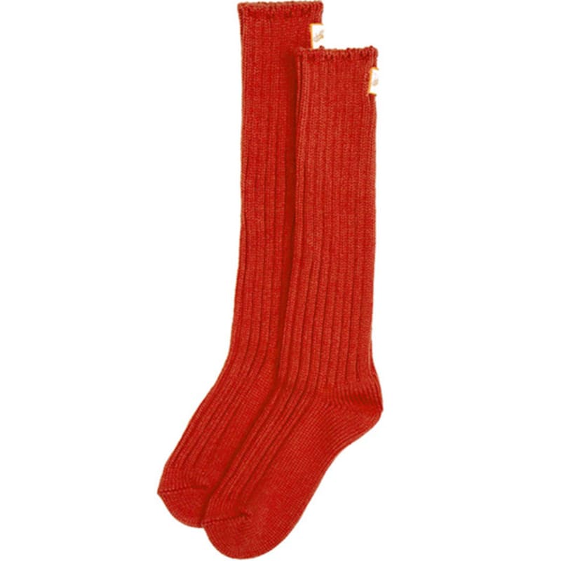 SNUGGIEST Chunky Cotton Winter Knit Socks [Blood Orange]