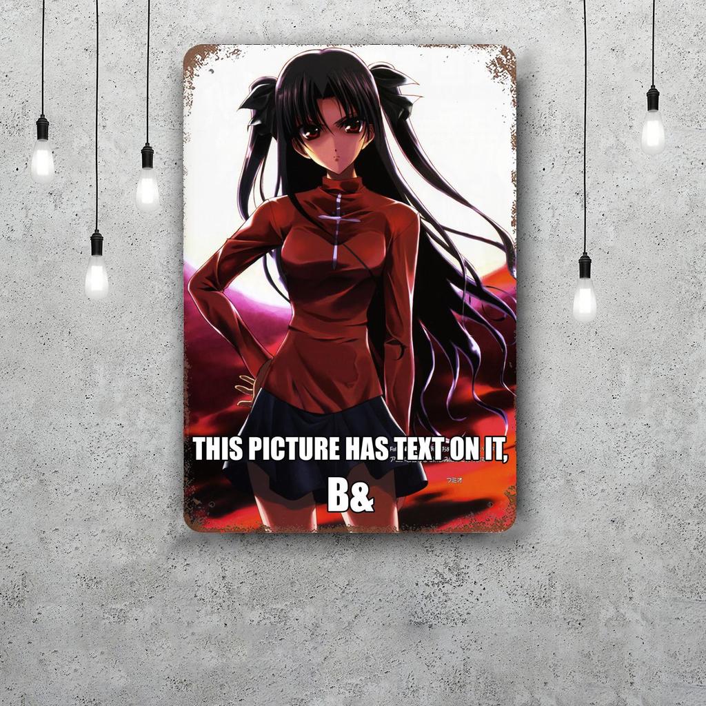 rin tohsaka Decor Vintage Metal Signs Tin Signs Captain Poster Decor for Bar Pub Club Man Cave Wall Decoration