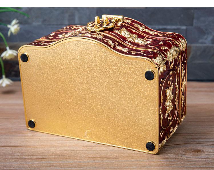 Elegant European-Style Multi-layer Jewelry Box for Weddings & Engagements