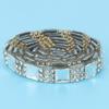5 yard Hotfix Clear Crystal Glass Rhinestone Fabric Chain Trim DIY Applique (8mm White)
