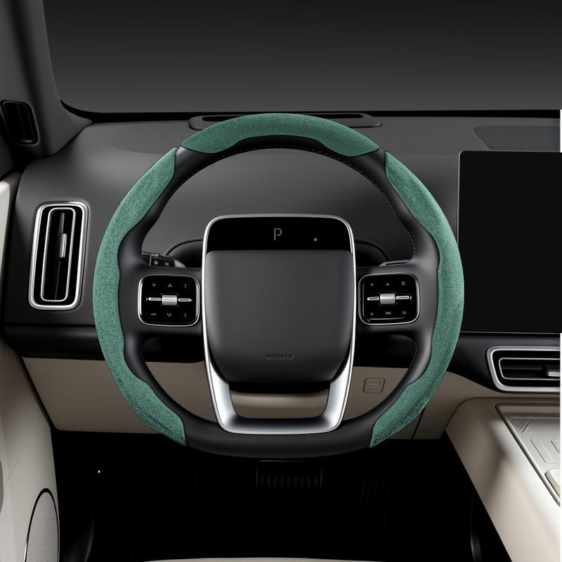 Steering wheel segmented 3pcs protective cover, fur anti slip assist, car interior, izable for multiple models