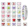 Cute 3D Series Red Apple Eye Heart Flower Bow Knot Italian Charm Link Fit 9mm Stainless Steel Jewelry DIY Making Bracelet Gift