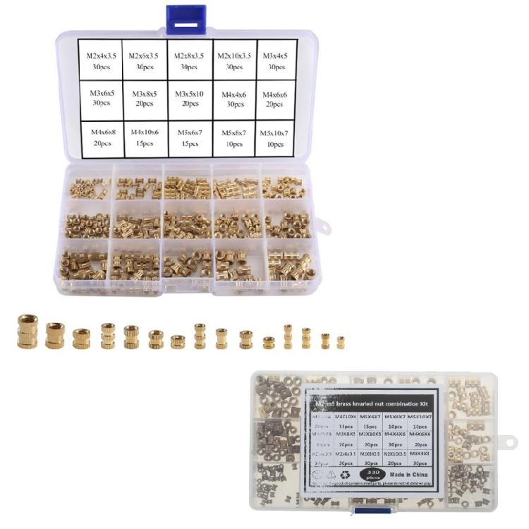 Hot Melt Insert Brass Nuts Assortment Kit for 3D Printing Injection Molding