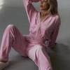 2026 New Style Women's Zip Up Hoodie Sweatshirt Set Long Sleeve Polo Collar Top with Pants Casual Tracksuit