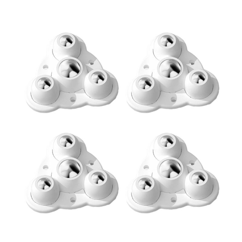 4pcs Furniture Base Rotates Rollers Adhesive Desigs Furniture Base Casters Simple Installation for Renters & Homeowners