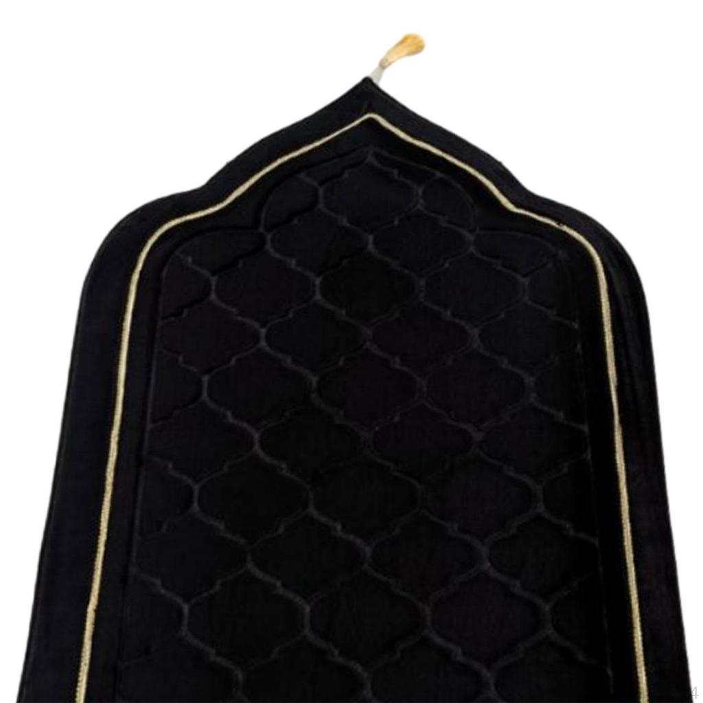 Islamic Prayer Rug Travel Portable Home Floor Embossing Worship Kneel Carpet