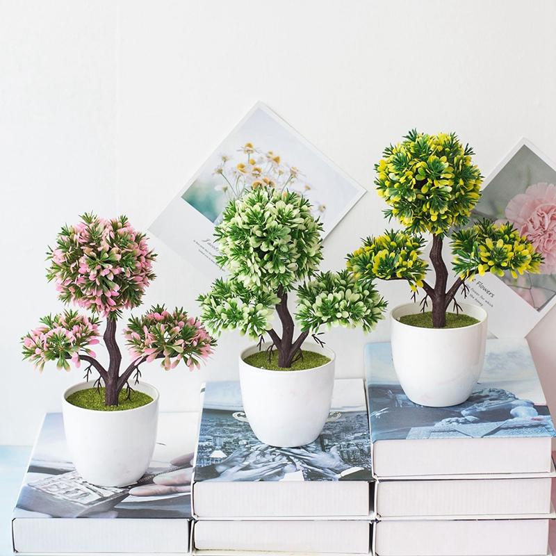 Umělá Simulovaná Rostlina Borovice Vítající Hosty Květináč Zelená Rostlina Bonsaj Počítačový Stůl Krajinná Dekorace Květináčová Rostlina