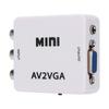 480P Mini Composite AV to VGA Adapter TV Set Top Box Audio Video Converter (White)