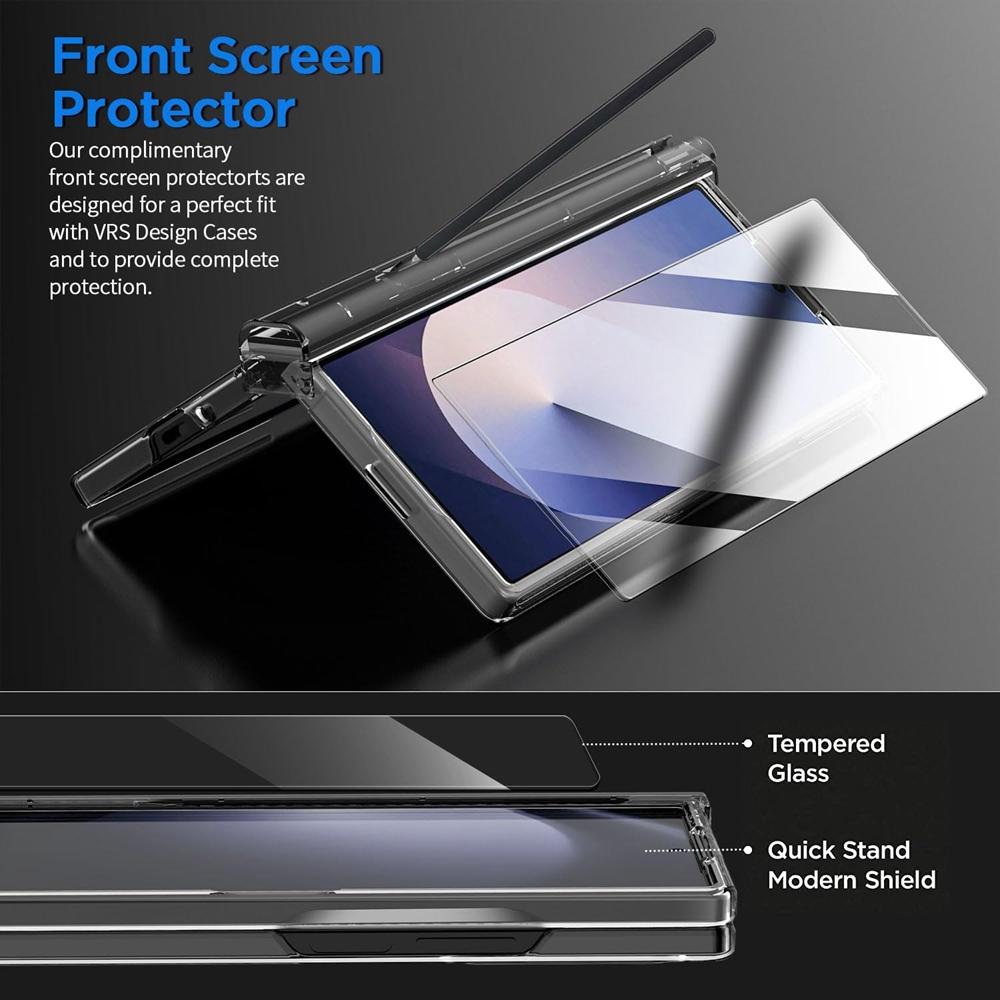 For Samsung Galaxy Z Fold 7 Case Clear Built-in Screen Protector S Pen Holder Full Body Cover for Samsung Galaxy Z Fold 6 5 4 3