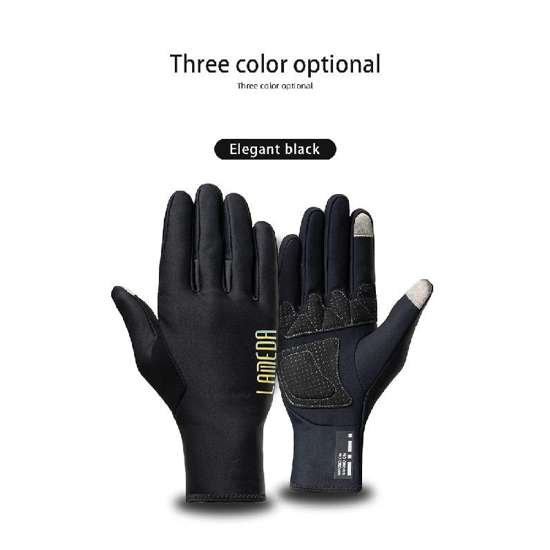 LAMEDA Thermal Cycling Gloves Winter Warm Full Finger Touchscreen Anti-Skip Bicycle Race Mountain Road Bike Gloves for Men Women