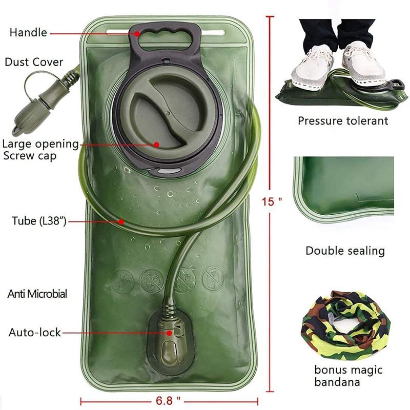 New Outdoor Water Bag Portable Folding Large Capacity Soft Water Bladder Camping Mountaineering Hiking and Storing Water Bags