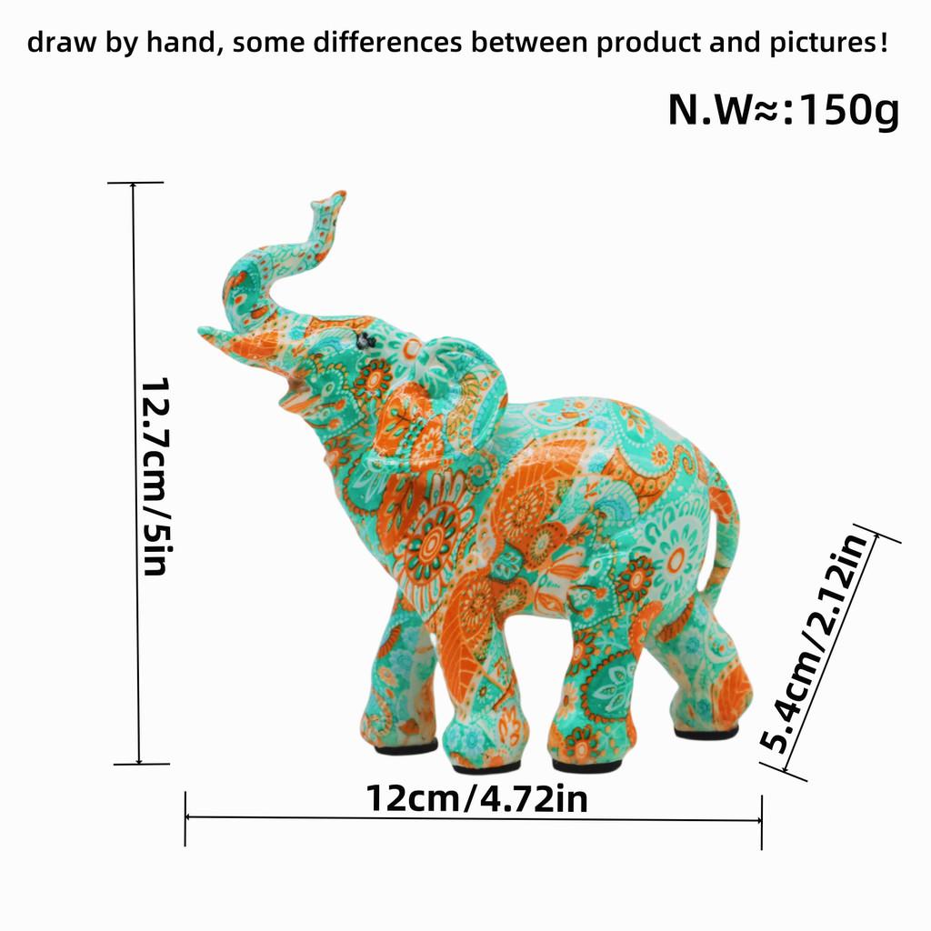 Resin Elephant Figurine Home Office Decor Gift For Kids And Teens