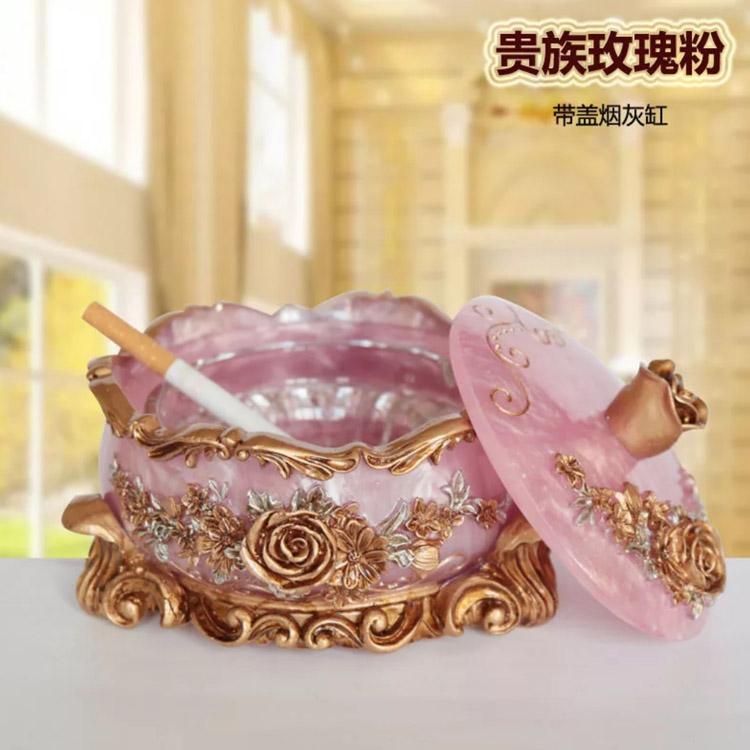 Elegant European Ceramic Ashtray Minimalist Vintage Home Decor, Stylish Creative Ashtray Living Room Durable Resin Design