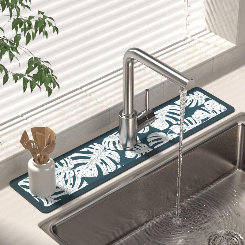 Badezimmerarmatur Ablass- und Wasserabsorptionsmatte für Waschbecken und Arbeitsplatten