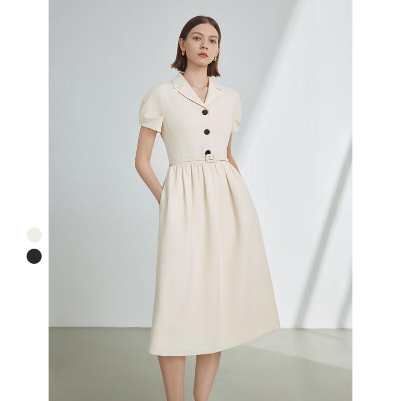 Wang Churan Style French Triacetate A-Line Midi Dress