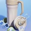 Large Capacity Insulated Water Bottle With Straw Office Double Drink Cup  Travel Tumbler