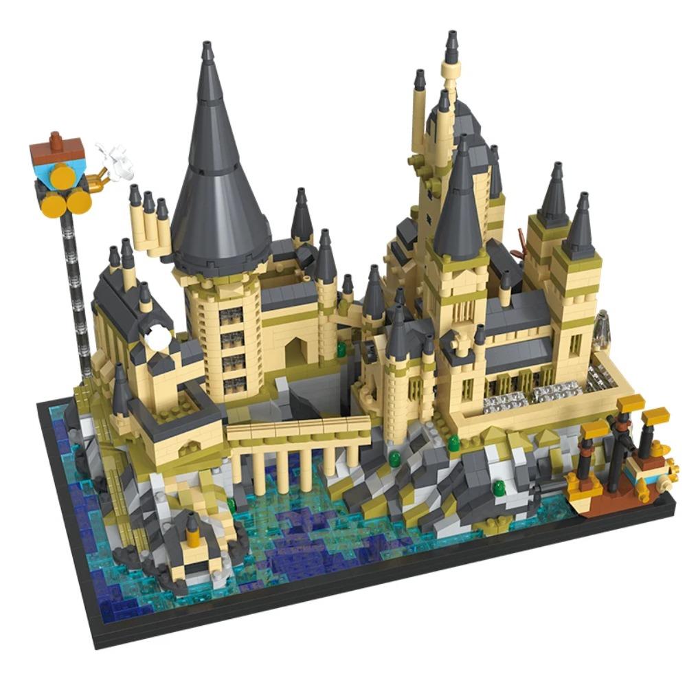 Gothic Medieval Castle Building Blocks Kits MOC Micro Bricks Magic School Birthday Gifts for Adult Kids Creative Toys 6000+pcs