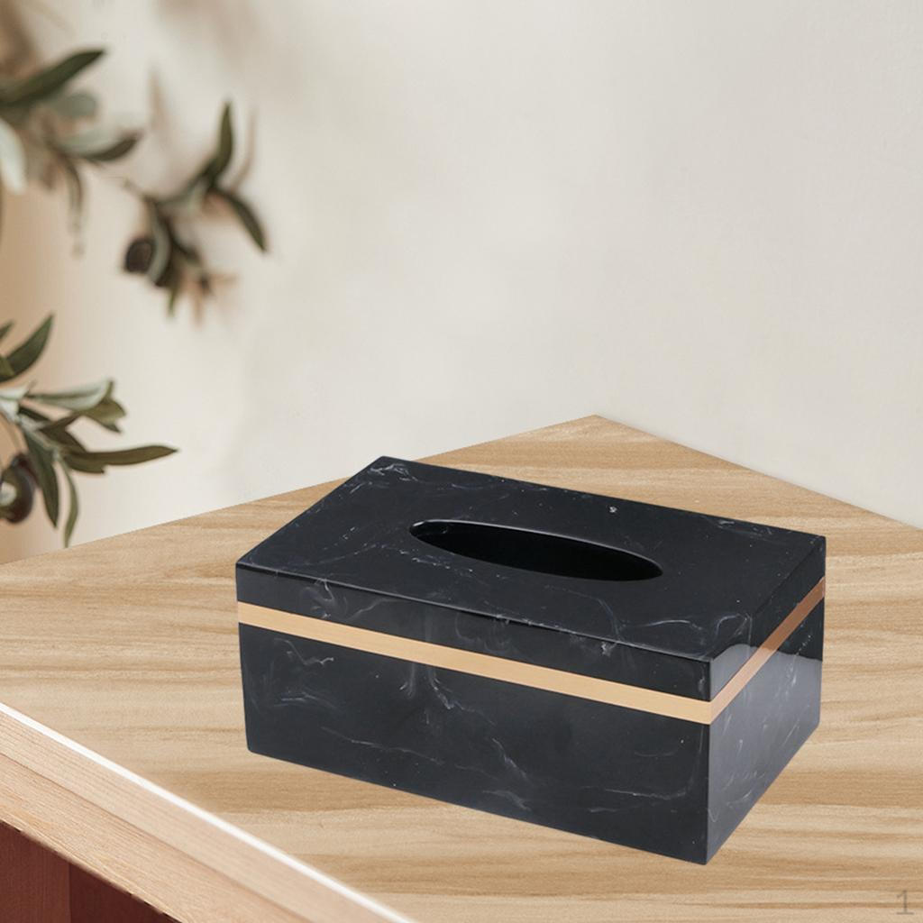 Creative Marbling Tissue Container Decoration Stand Stylish Napkin Box for Desktop Hotel Tables Tops