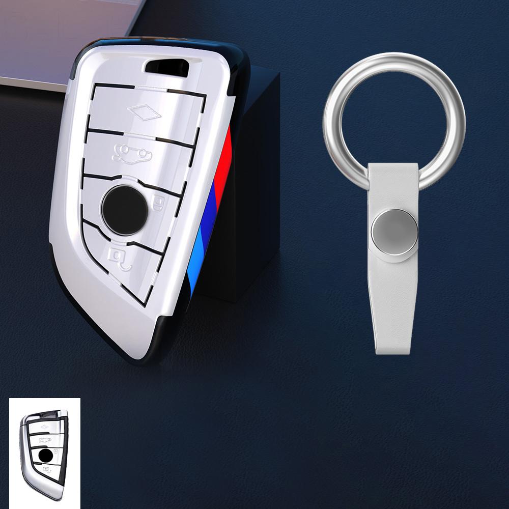AAAPJ1 For BMW X1 X3 X4 X5 F15 X6 F16 G30 7 Series 525 F30 118i 218i G11 F48 F39 520 Carbon Fibre Car Key Cover Case Shell Keyless Bag