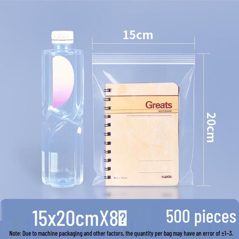 Lantuan Transparent Resealable Food Storage Bags