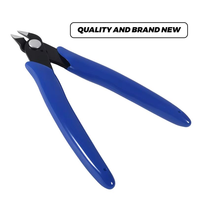 Pliers Carbon Steel Pliers Electrical Wire Cable Cutters Cutting Side Snips Flush Pliers Nipper Home Hand Tools Blue