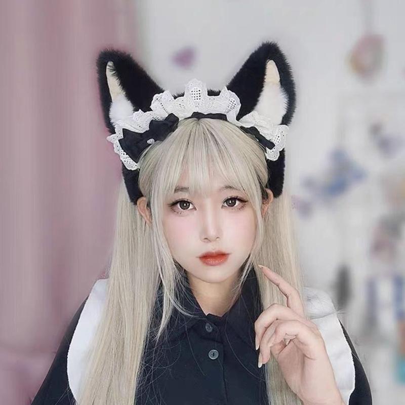 Cute Plush Headband Bowknot Hair AccessoryHeaddress for Fashionable Lady Women and Sweet Style Enthusiasts