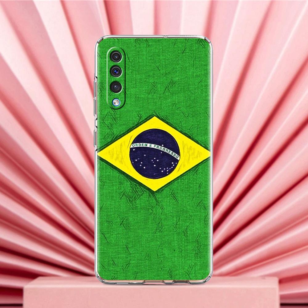 Phone Case For Samsung A56 A36 A26 A24 A16 A14 A12 A32 A50 A70 A20E A22 A40 A34 A54 A42 A52 5G A04s A06 Cover Large Brazil Flag