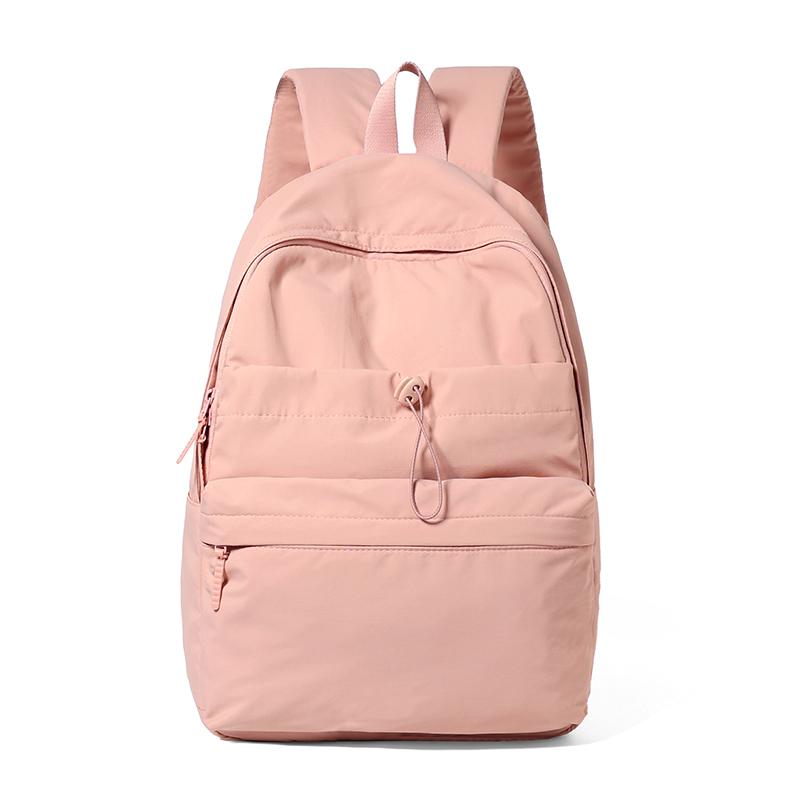 Women's Lightweight Nylon Backpack Casual Daily Waterproof Travel Backpack for Girls Ladies Simple Solid Color School Bag Outdoor Small Backpacks
