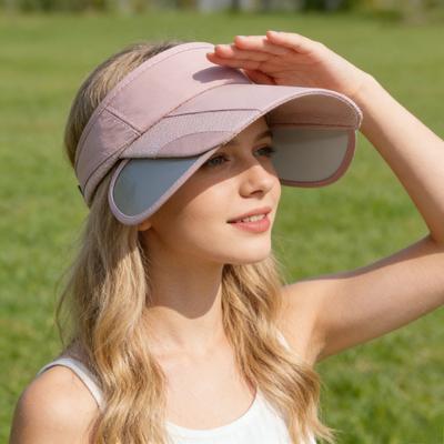 Chapeau de sport d'été pour le soleil, Chapeau haut décontracté rétractable, Bord de chapeau pour femme, Chapeau de soleil pour le cyclisme, Protection solaire à tirer