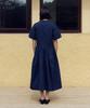 FRITUR Shirring Shirt Dress Navy_F262Op05