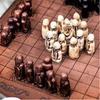 Jeu de société Hnefatafl, Échiquier Viking, Échiquier en Bois, Ensemble de Voyage Adulte/Enfant avec Boîte en Bois