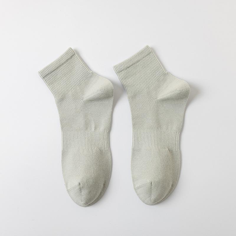 Female Summer Cotton Breathable and Sweat Absorbing Mesh Girdle Waist Sports Boneless Anti Pilling Tube Socks