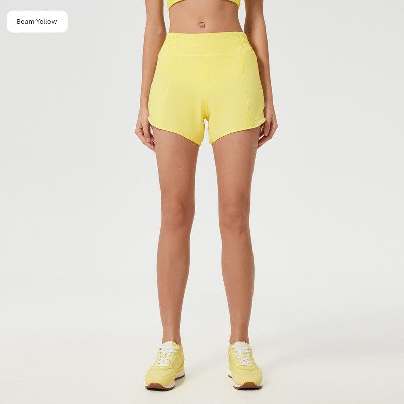 2025 Spring and Summer New Quick-Drying Sports Shorts Women's Running with Lining Training Workout Pants High Waist Yoga Shorts
