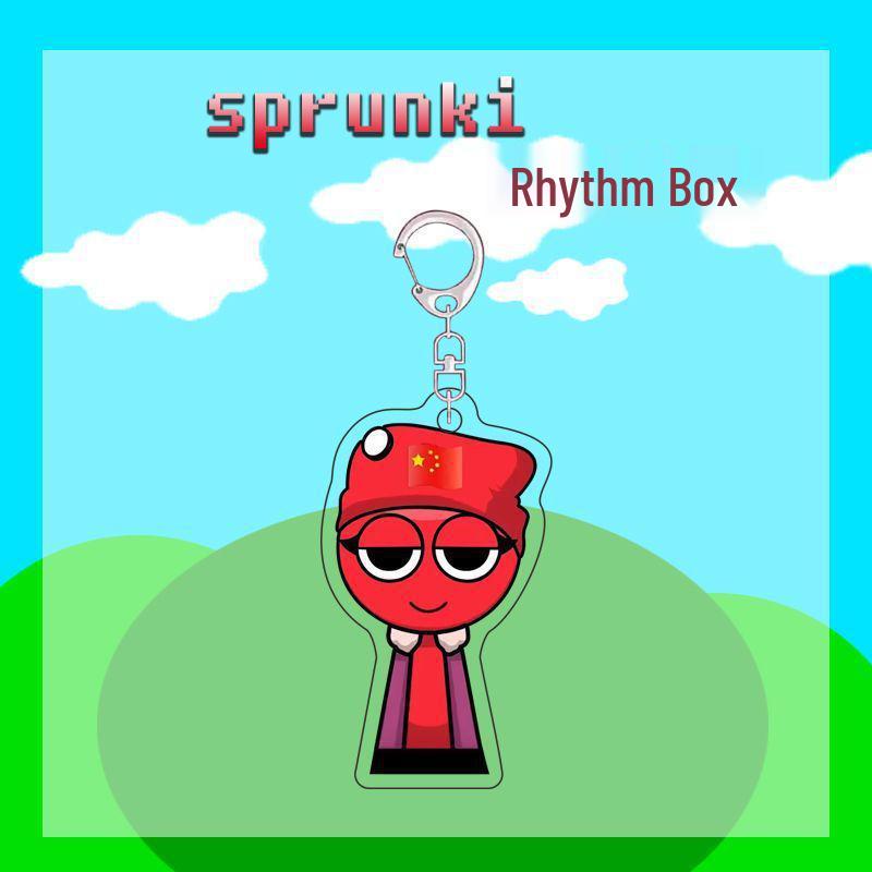 

Брелок Ритм-бокс Sprunki: Милый двухслойный акриловый мультяшный кулон для студентов