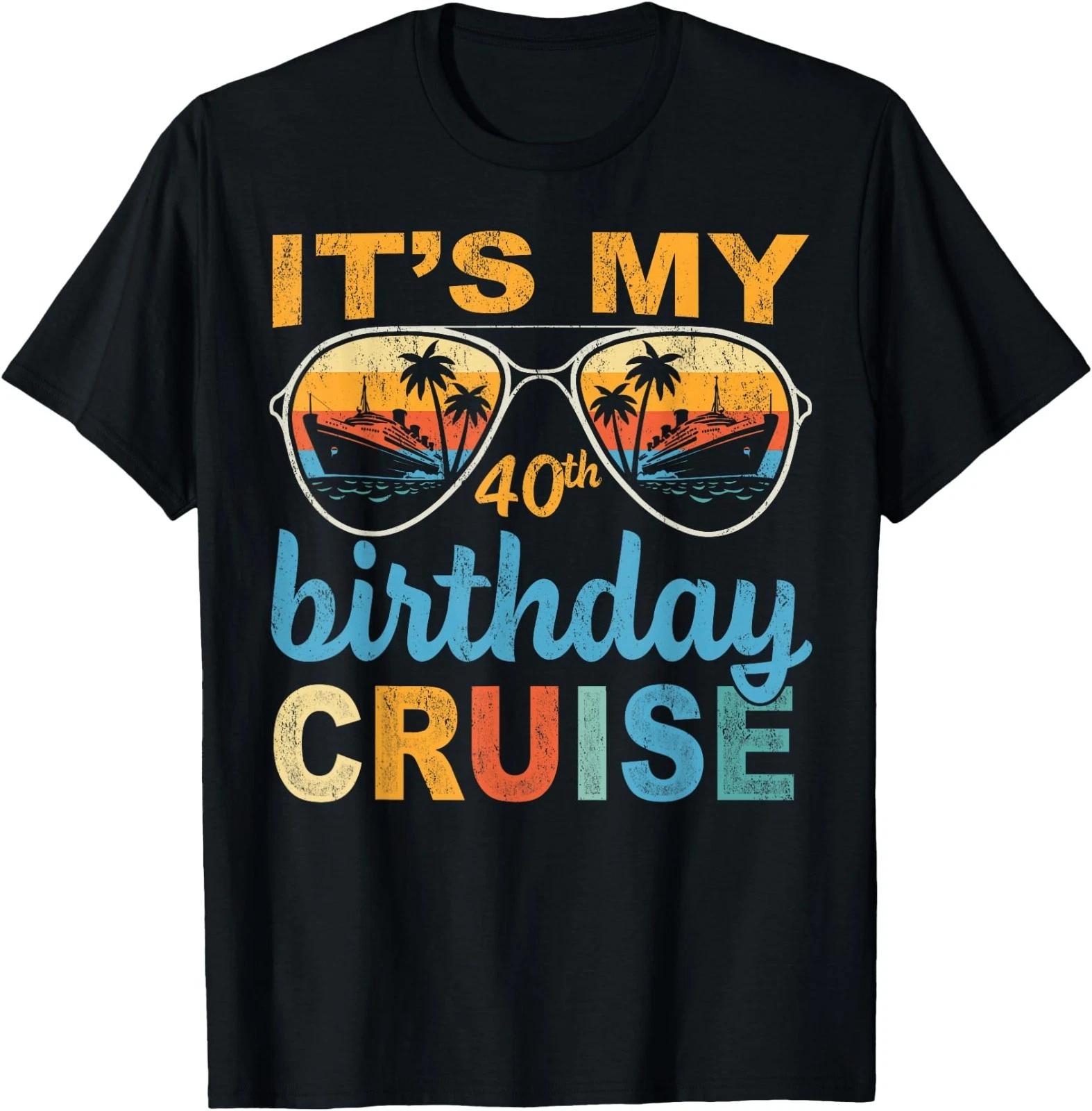 It s My 40th Birthday Cruise Vintage Summer Cruising T-Shirt 3XL