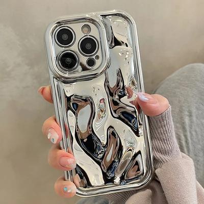 Glänzendes Gehäuse mit Laser-Meteoriten-Texturbeschichtung für iPhone 16 15 14 13 12 11 Pro Max XS XR X 7 8 15 14 Plus, einfarbige Anti-Klopf-Abdeckung