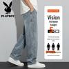 Playboy Men's Loose Straight-Leg Lightweight Jeans