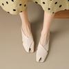 Fashion NEW Summer Women Shoes Genuine Leather Shoes for Women Cover Toe Wedges Slippers Concise Cross-tied Square Toe Women Sandals