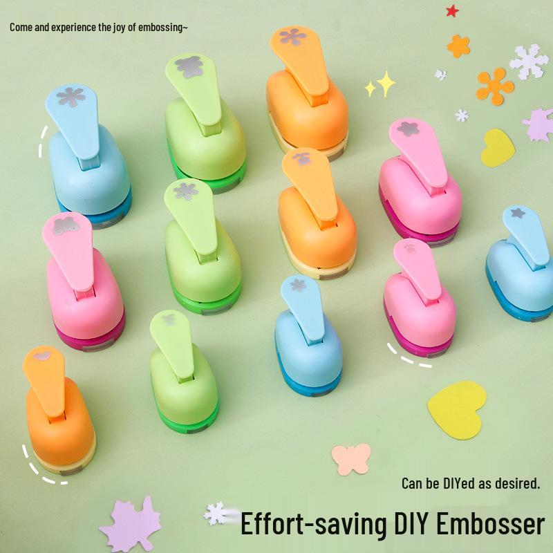 DIY Children's Embossing Machine: Kindergarten Paper-Cutting Tool with Large Flower Punch