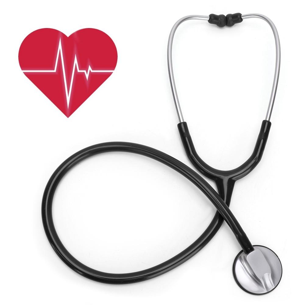 Professional Single Head Stethoscope Heart Lung Detection Echoscope Health Care Tool (Black)